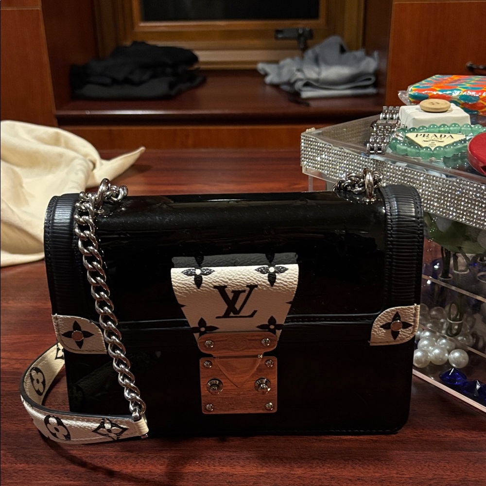 Louis Vuitton Black and White Crossbody Bag